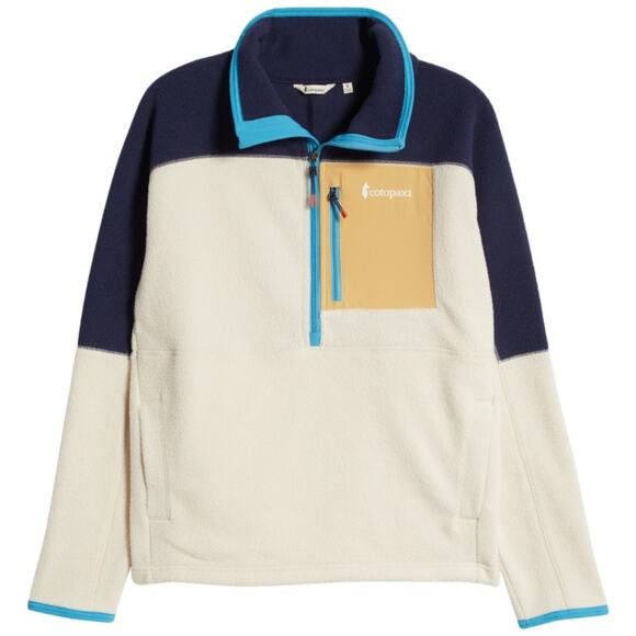 Cotopaxi Abrazo Half Zip Jacket - Women's Size Large Cream and Blue - Picture 1 of 10